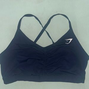 Gymshark Ruched Training Sports Bra - navy